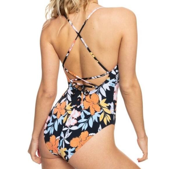Roxy One Piece Swim Suit Beach Classics Island Vibes XS NWT - Picture 3 of 6